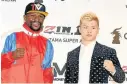  ?? Picture: WIREIMAGE/ JUN SATO ?? MAKING A SURPRISE U-TURN: Floyd Mayweather and Tenshin Nasukawa’s fight ,which was planned for December 31 in Japan, has been cancelled.