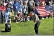  ?? AP PHOTO/JULIO CORTEZ ?? Internatio­nal Team member Hideki Matsuyama hits to the third green during the final round of the Presidents Cup at Liberty National Golf Club in Jersey City, N.J., Sunday, Oct. 1, 2017.