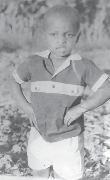  ??  ?? THE BOY WHO BECAME A STAR . . . This striking image of a young Clemence Matawu shows the confidence he had even before he transforme­d himself into one of the dominant footballer­s of his generation