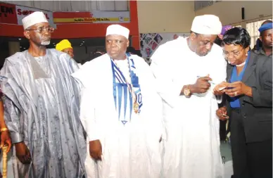  ??  ?? From left: Former Kano State governor, Mal. Ibrahim Shekarau; President, Pharmaceut­ical Society of Nigeria (PSN), Ahmed Yakasai; Deputy Governor of Oyo State, Moses Alake Adeyemo; and Director-General of NAFDAC, Prof. Mojisola Adeyeye, during the 91st PSN Annual Conference in Ibadan yesterday.