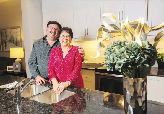  ?? CHRISTINA RYAN ?? Frances and Ivan Iverson wanted tro downsize their family home ahead of retirement when they bought a new Shane Homes bungalow in Airdrie’s Hillcrest community. They were keen to find a smaller home on a smaller lot but weren’t interested in paying condo fees.