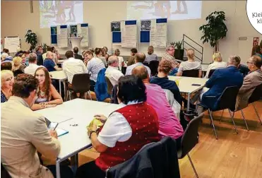  ?? KULMER ?? Rund 150 Menschen kamen am Dienstagab­end zum Bürgercafé im Lakeside Park