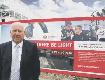  ??  ?? Sir Bob Murray at the Foundation of Light’s Beacon of Light building prior to its 2018 opening.