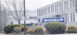  ?? KEVIN ADSHADE/THE NEWS ?? The Michelin plant in Granton is one of the three in Nova Scotia that will see production scale back because of COVID-19.