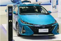  ??  ?? TOYOTA shows off its new Prius PHV.
