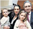  ?? ?? Taoiseach Simon Harris with his wife Caoimhe and children Cillian and Saoirse