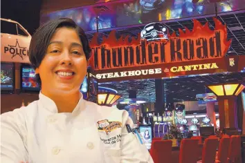  ?? COURTESY OF ROUTE 66 CASINO HOTEL ?? Chef de cuisine Esperanza Martinez at Route 66 Casino Hotel’s Thunder Road Steakhouse & Cantina will hold her first public chef’s dinner on Jan. 20.