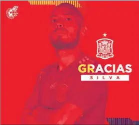  ??  ?? La Federación Española de Fútbol mostró su gratitud a David Silva con esta foto en su web