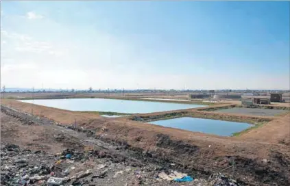  ??  ?? Ke masepa: The waste treatments works (above) cannot function properly. They were built to process two megalitres a day but receive five megalitres because of an increase in the towns’ population. Instead, the sewage eventually reaches the Vaal River...