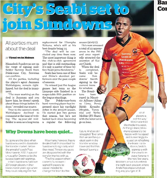  ?? /PHILIP MAETA / GALLO IMAGES ?? Sammy Seabi of Polokwane City.