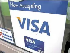  ??  ?? Electronic payments giant Visa unveiled a campaign this week aimed at getting small restaurant owners to forgo accepting cash payments.