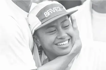  ?? AGENCE FRANCE PRESSE ?? Margielyn Arda Didal of the Philippine­s celebrates after winning gold in the women's skateboard street final during the 2018 Asian Games in Palembang.