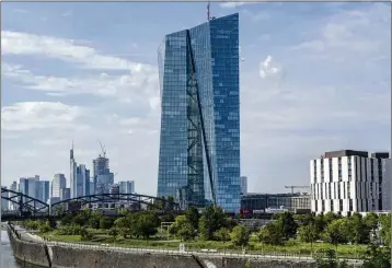  ?? AP 2023 ?? The European Central Bank in Frankfurt, Germany, says it is taking a cautious approach to artificial intelligen­ce.
