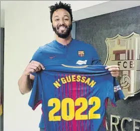  ?? FOTO: FCB ?? Tim N’Guessan tenía contrato con el Barça hasta 2019, ahora ampliado tres años más