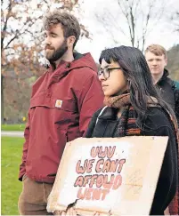  ?? ?? Protest Students are lobbying the university