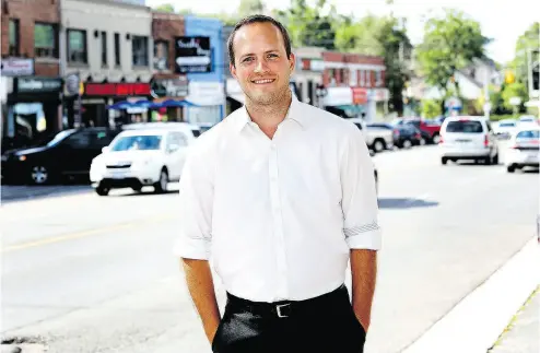  ?? THE KINGSTON WHIG-STANDARD / POSTMEDIA NETWORK FILES ?? MP Nathan Erskine-Smith (Beaches–East York), one of the respondent­s to the National Post’s survey, thinks within a few years of legalizati­on many politician­s’ concerns about alienating voters by disclosing cannabis use will change.