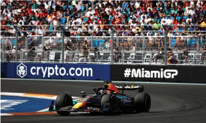  ?? C Tilton/Getty Images ?? The fundraiser was reportedly planned to hosted in the exclusive Paddock Club rooftop suite atthe Miami Grand Prix. Photograph: Jared