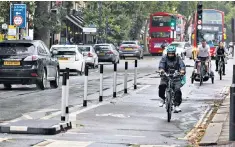  ??  ?? Chiswick High Road in west London was used by 1,026 bikes in a day, not 2,700 as stated