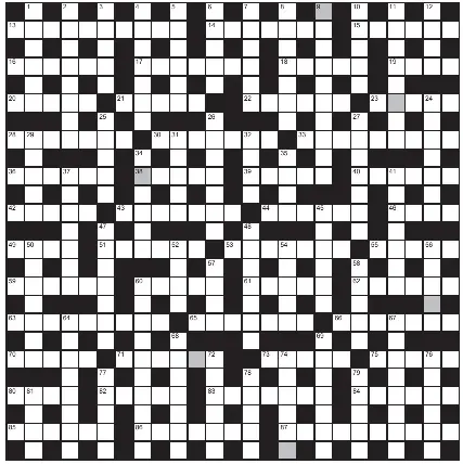  ??  ?? FOR A CHANCE TO WIN £750: Solve crossword to reveal the word reading down the shaded boxes. HOW TO ENTER: Call 0901 293 6231 and leave six-letter answer and details, or TEXT 65700 with the word XWORD, your answer and name. Texts and calls cost £1 plus standard network charges. One winner chosen from all correct entries received between 00.01 today (Saturday) and 23.59 tomorrow (Sunday). UK residents aged 18+, excl NI. Full terms apply, see Page 48. NEED A CLUE? Text HINT to 65700 for six answers, or call 0901 293 6235. Texts and calls cost £1 plus standard network charges. Today’s clues available from 00.01 Saturday to 23.30 on Sunday.