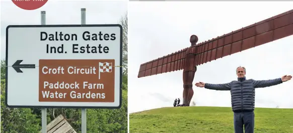  ??  ?? The Angel of the North. It’s a bit rusty, but worth the walk to get up close and appreciate the scale of it