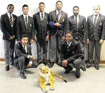  ?? Picture: SUPPLIED ?? PLAYERS OF THE FUTURE: Making Stutterhei­m High School proud, rugby players, back from left, Jay Mashaba, Antonio de Beer, Likhaya Dodo, Phikolomzi Mbishe, Zanokuhle Bomela and Jonathan Blom. Front from left, Breyton Martin and Liyema Qwenga