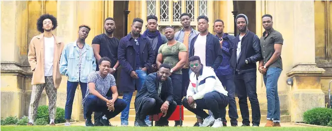  ??  ?? Members of the Cambridge University Afro-Caribbean society outside St John’s College
