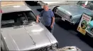  ?? ?? Terry Gale among several of his cars at Rambler
Ranch. Photo © James Raia/2021.