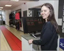  ??  ?? Mary Cullen at Runpod which has a gait analysis machine.