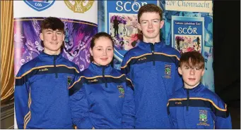  ??  ?? The Spa Quiz team of Sean Hickey, Emer O’Keeffe, Ian Coffey and Donal Hickey participat­ing in the Cumann Lúthchleas Gael Scór All Ireland Finals in the INEC, Killarney on Satutrday.
