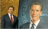  ?? Justin Sullivan / Getty Images ?? Arnold Schwarzene­gger presents his gubernator­ial portrait at the Capitol.