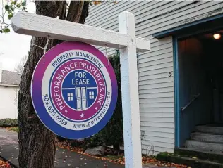  ?? Sara Cline / Associated Press ?? As of October, more than 67,000 Oregon households reported that they felt “not at all confident” that they would be able to cover the next month’s rent.