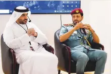  ?? Virendra Saklani/Gulf News ?? Major General Saif Al Zari Al Shamsi, Commander-in-Chief of Sharjah Police, and Shihab Al Hammadi, Director of the Sharjah Media City Free Zone Authority at IGCF 2021.