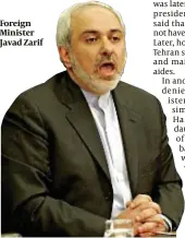  ?? PHOTO: AP ?? Foreign Minister Javad Zarif