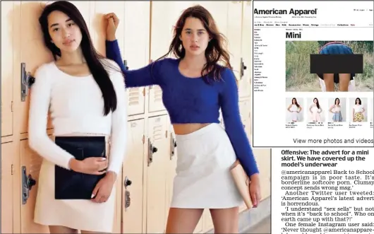 American Apparel is accused of peddling 'underage porn' to promote