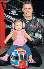  ??  ?? BABY MAKES THREE: Michael Stephen and baby Gia are ready to face life’s challenges both on and off the track
