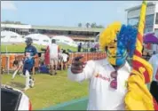  ?? HT PHOTO ?? Lasith Malinga’s popularity can be gauged from the number of wigs that are seen during match days at Galle.