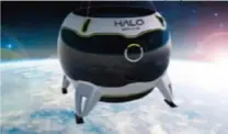  ?? ?? La cápsula Aurora de la empresa HALO Space albergará ocho pasajeros y un piloto en viajes por el espacio.