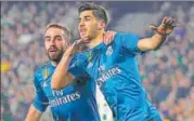  ?? AP ?? Marco Asensio (right) scored twice for Real Madrid.