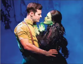  ?? Joan Marcus / Contribute­d photo ?? Ridgefield native Sam Gravitte, left, plays Fiyero Tiggular in the hit Broadway musical “Wicked” seven shows a week in New York City.