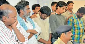  ?? — DC ?? Members of the rice-pulling gang from Karnataka on Saturday.