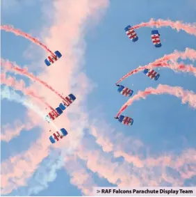  ?? Steven Paston/PA Wire ?? &gt; RAF Falcons Parachute Display Team
