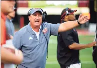  ?? Christian Abraham / Hearst Connecticu­t Media ?? Sacred Heart University coach Mark Nofri during a 2018 game against Lafayette College.