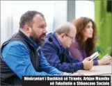  ??  ?? Nënkryetar­i i Bashkisë së Tiranës, Arbjan Mazniku në Fakultetin e Shkencave Sociale