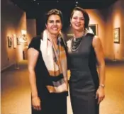  ??  ?? Alisa DiGiacomo of History Colorado, left, and Jennifer Henneman of the Denver Art Museum collaborat­ed to curate “Backstory: Western American Art in Context.”
