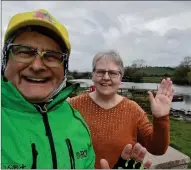  ?? ?? Timmy with Catherine Corrgian, Corrigan’s Shore House, where he stayed.