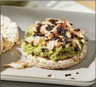  ?? (For The Washington Post/Tom McCorkle) ?? Wasabi Avocado and Crab on Crispy Rice Cakes