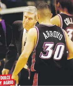  ?? Archivo ?? Así fue el tiempo que tuvo Carlos Arroyo con Jerry Sloan. Tras su primer año juntos firmó su primera extensión millonaria en la NBA. Luego cayó de su gracia.