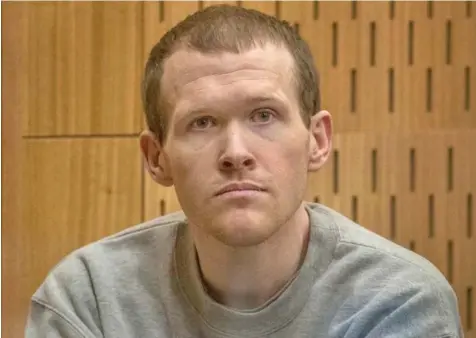  ??  ?? The Australian White supremacis­t Brenton Harrison Tarran is being sentenced on 51 counts of murder, 40 counts of attempted murder and one terrorism charge in the High Court in Christchur­ch, New Zealand.
