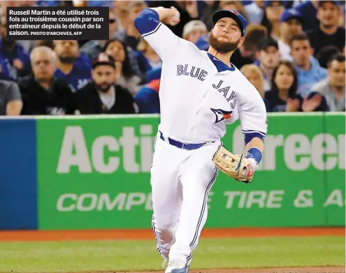  ?? PHOTO D’ARCHIVES, AFP ?? Russell Martin a été utilisé trois fois au troisième coussin par son entraîneur depuis le début de la saison.