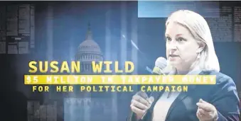  ?? CONTRIBUTE­D PHOTO ?? In a television ad, Republican congressio­nal candidate Lisa Scheller is criticizin­g Democratic U.S. Rep. Susan Wild over her support for a wide-ranging election and ethics reform bill.